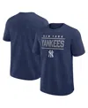 Fanatics Men's Heather Navy New York Yankees Top Notch T-shirt