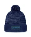 Fanatics Men's Heather Navy Philadelphia Union Low Key Cuffed Knit Hat With Pom In Heather Navy