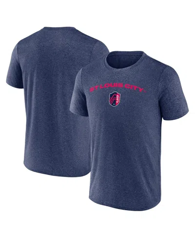 Fanatics Men's Heather Navy St. Louis City Sc Drop Kick T-shirt