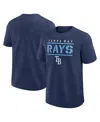 Fanatics Men's Heather Navy Tampa Bay Rays Top Notch T-shirt