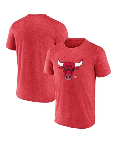 Fanatics Men's Heather Red Chicago Bulls Iconic Overtime T-shirt