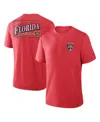 Fanatics Men's Heather Red Florida Panthers Fan Lanes Tri-blend T-shirt In Red