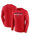 Fanatics Men's Heather Red Florida Panthers Transition Long Sleeve T-shirt In Red