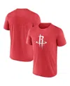Fanatics Men's Heather Red Houston Rockets Iconic Overtime T-shirt In Red