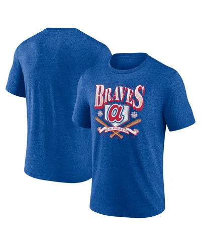 Fanatics Men's Heather Royal Atlanta Braves Home Team Tri-blend T-shirt