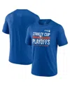 Fanatics Men's Heather Royal New York Islanders 2024 Stanley Cup Playoffs Crossbar Tri-blend T-shirt In Heather Royal