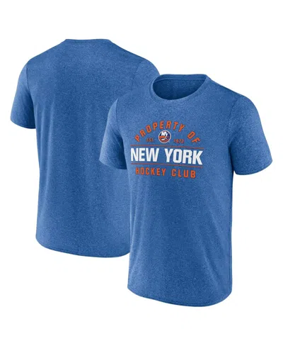 Fanatics Men's Heather Royal New York Islanders Property Of T-shirt In Blue