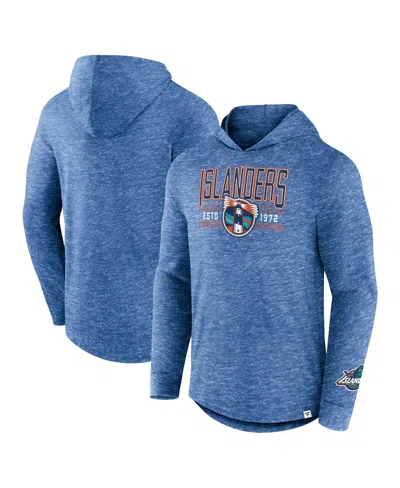 Fanatics Men's Heather Royal New York Islanders Slub Pullover Hoodie In Blue