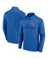 Fanatics Men's Heather Royal Philadelphia Phillies Head-to-head Quarter-zip Pullover Sweatshirt In Heather Royal