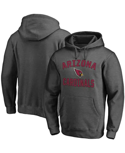 Fanatics Men's Heathered Charcoal Arizona Cardinals Victory Arch Team Pullover Hoodie In Heather Charcoal