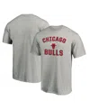 Fanatics Men's Heathered Gray Chicago Bulls Victory Arch T-shirt In Heather Gray