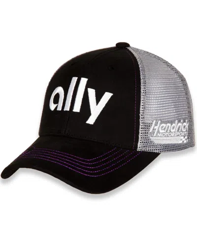 Fanatics Men's Hendrick Motorsports Team Collection Black, White Alex Bowman Ally Sponsor Adjustable Trucker In Black,white