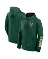 Fanatics Men's Hunter Green Milwaukee Bucks Baller Defender Performance Full-zip Hoodie In Hunter Green,black