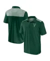 Fanatics Men's Hunter Green Milwaukee Bucks Iconic Brushed Blocked Polo Shirt In Green