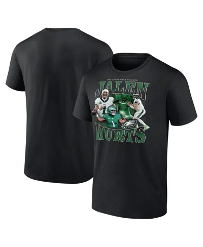 Fanatics Men's Jalen Hurts Black Philadelphia Eagles Notorious Player Graphic T-shirt