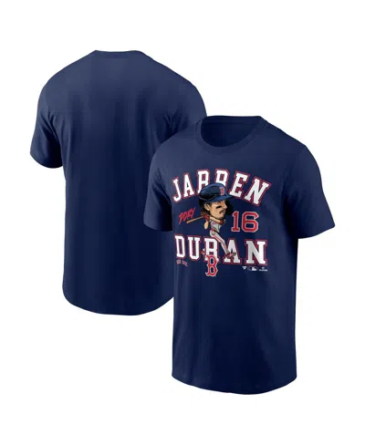 Fanatics Men's Jarren Duran Navy Boston Red Sox Hometown Caricature T-shirt In Blue