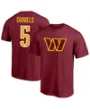 Fanatics Men's Jayden Daniels Burgundy Washington Commanders Big Tall Player Name Number T-shirt In Burgundy