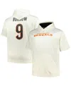 Fanatics Men's Joe Burrow Cream Cincinnati Bengals Big Tall Short Sleeve Hoodie T-shirt In Cream