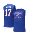 Fanatics Men's Josh Allen Royal Buffalo Bills Big Tall Muscle Tank Top In Royal