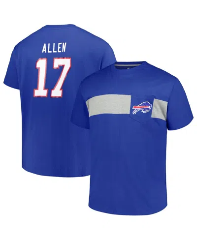 Fanatics Men's Josh Allen Royal Buffalo Bills Big Tall T-shirt