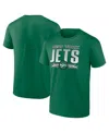 Fanatics Men's Kelly Green New York Jets Fading Out T-shirt In Green