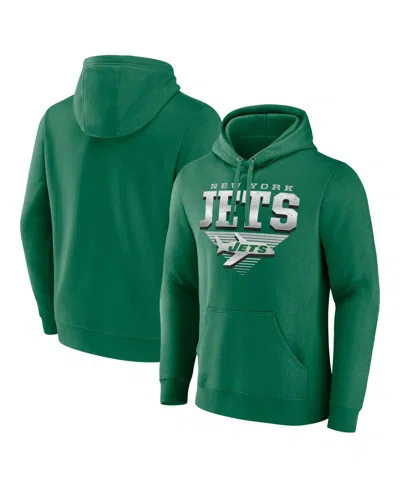 Fanatics Men's Kelly Green New York Jets Geometric Chrome Pullover Hoodie
