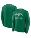 Fanatics Men's Kelly Green Philadelphia Eagles Gridiron Classics Victory Arch Pullover Sweatshirt In Kelly Green