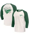 Fanatics Men's Kelly Green/white New York Jets Raglan 3/4 Sleeve T-shirt In Kelly Green,white