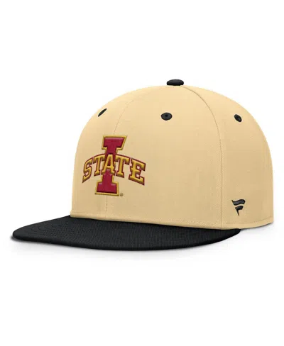 Fanatics Men's Khaki/black Iowa State Cyclones Balance Fitted Hat In Brown