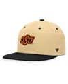 Fanatics Men's Khaki/black Oklahoma State Cowboys Balance Fitted Hat In Brown