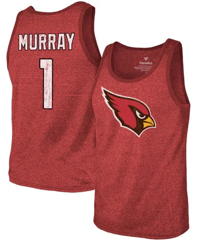 Fanatics Men's Kyler Murray Cardinal Arizona Cardinals Name Number Tri-blend Tank Top In Burgundy