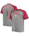 Fanatics Men's Kyler Murray Cardinal/heathered Gray Arizona Cardinals Big Tall Player Name Number Raglan T-sh In Gray