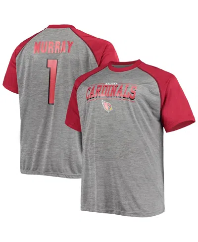 Fanatics Men's Kyler Murray Cardinal/heathered Gray Arizona Cardinals Big Tall Player Name Number Raglan T-sh