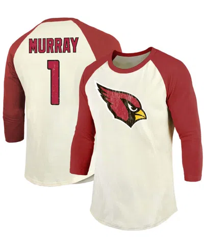 Fanatics Men's Kyler Murray Cream, Cardinal Arizona Cardinals Vintage-like Inspired Player Name Number Raglan In Cream,cardinal