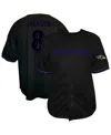Fanatics Men's Lamar Jackson Black Baltimore Ravens Big Tall Baseball Button-up Shirt In Black