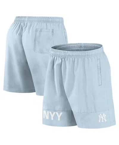 FANATICS MEN'S LIGHT BLUE NEW YORK YANKEES ELEMENTS SWIM SHORTS
