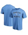 Fanatics Men's Light Blue Tampa Bay Rays Heart Soul T-shirt In Blue