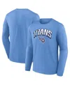 Fanatics Men's Light Blue Tennessee Titans Long Sleeve T-shirt In Blue