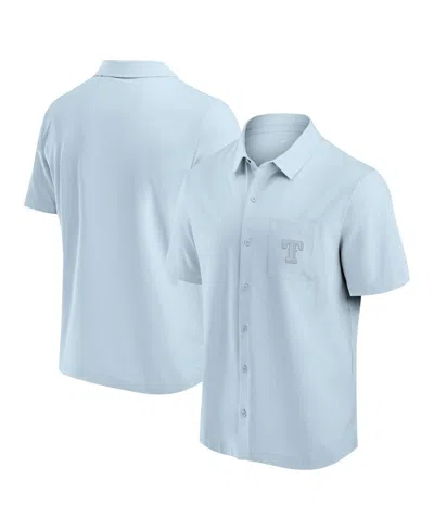FANATICS MEN'S LIGHT BLUE TEXAS RANGERS FRONT OFFICE BUTTON-UP SHIRT