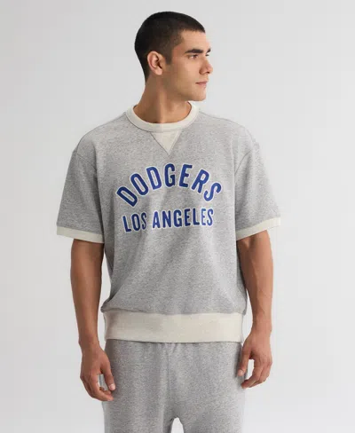 Fanatics Men's Los Angeles Dodgers Iconic Terry Pre-season Relaxed Fit Sweatshirt In Silver