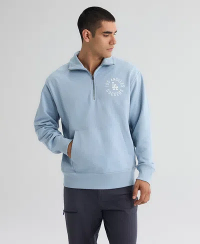 Fanatics Men's Los Angeles Dodgers Relaxed-fit Quarter-zip Kangaroo Pocket Sweatshirt In Blue