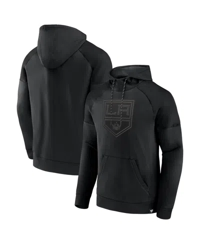FANATICS MEN'S LOS ANGELES KINGS BLACK ICE DEFENDER RAGLAN PULLOVER HOODIE
