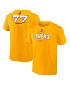 Fanatics Men's Luka Doncic Gold Los Angeles Lakers Behind The Back Name Number T-shirt In Gold