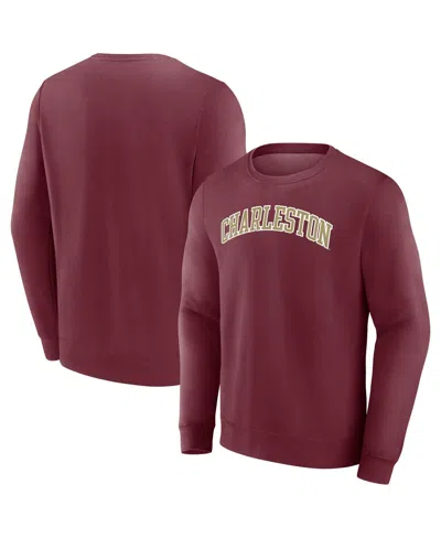 Fanatics Men's Maroon Charleston Cougars Short Name Pullover Sweatshirt In Burgundy