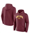 Fanatics Men's Maroon Minnesota Golden Gophers Arched Logo Pullover Hoodie In Burgundy