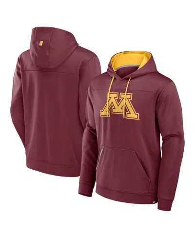 Fanatics Men's Maroon Minnesota Golden Gophers Defender Dot Faded Primary Pullover Hoodie In Burgundy