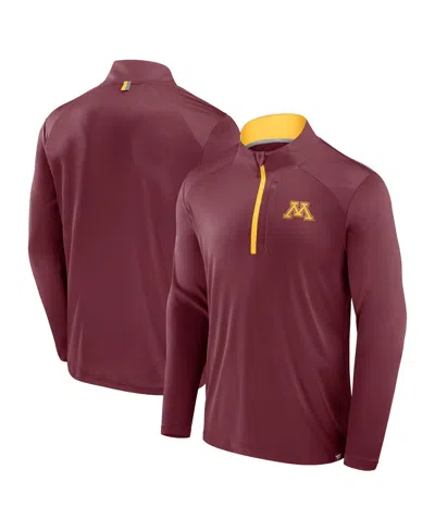 Fanatics Men's Maroon Minnesota Golden Gophers Fundamental Defender Quarter-zip Jacket
