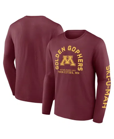 Fanatics Men's Maroon Minnesota Golden Gophers Fundamentals Cotton Winning Team Long Sleeve T-shirt
