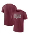 Fanatics Men's Maroon Texas A&m Aggies Fundamentals Stripe And Block T-shirt In Maroon