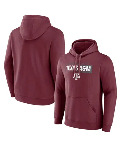 Fanatics Men's Maroon Texas A&m Aggies Iconic Fleece Down The Field Pullover Hoodie